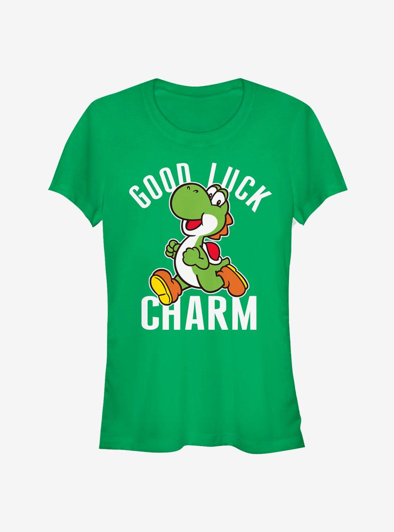 Nintendo Mario Yoshi Good Luck Girls T-Shirt | Premium Unisex T-Shirt, Trending Graphic Tee