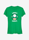 Nintendo Mario Lucky Mushroom Girls T-Shirt | Premium Unisex T-Shirt, Trending Graphic Tee
