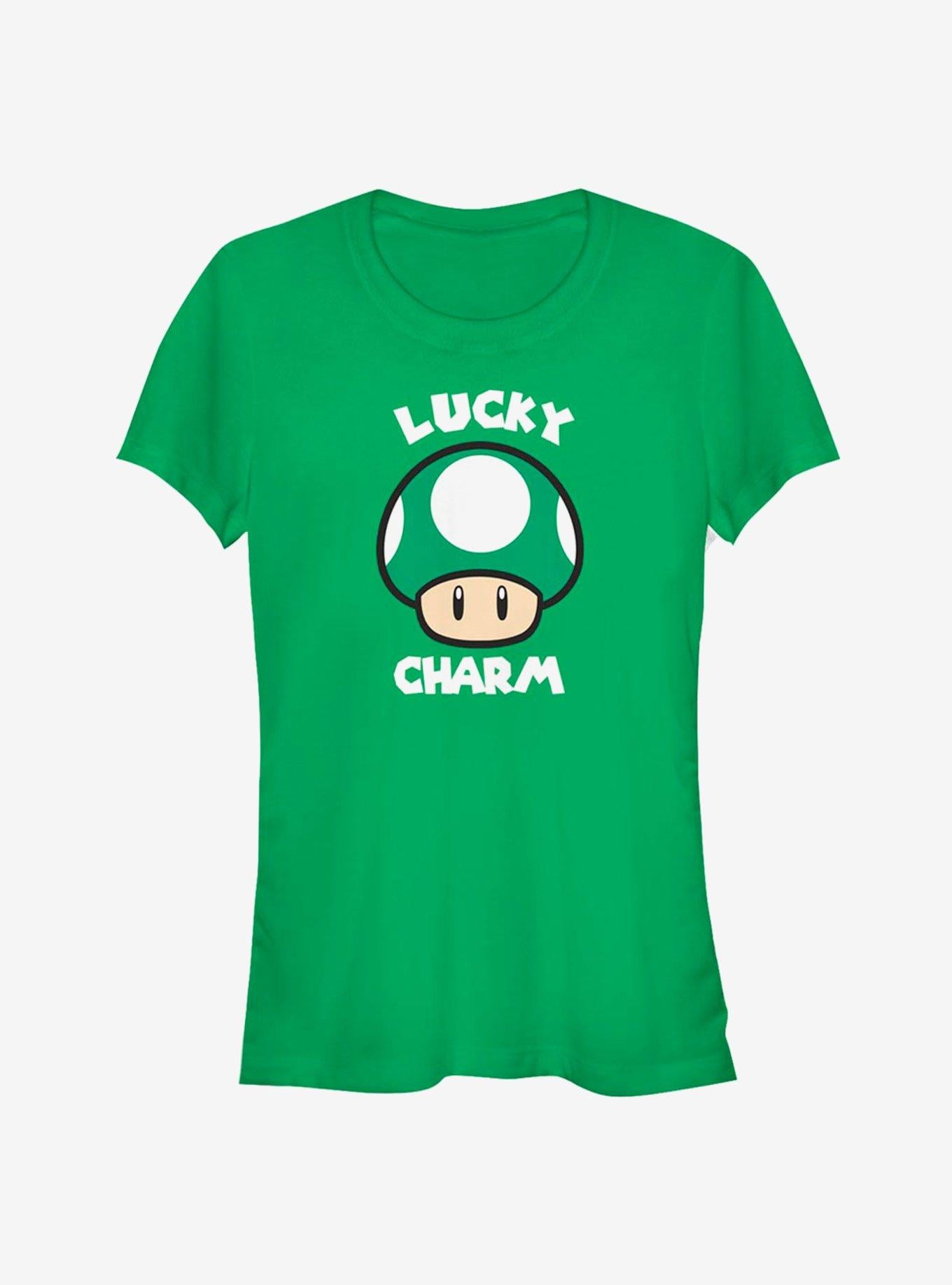 Nintendo Mario Lucky Mushroom Girls T-Shirt | Premium Unisex T-Shirt, Trending Graphic Tee