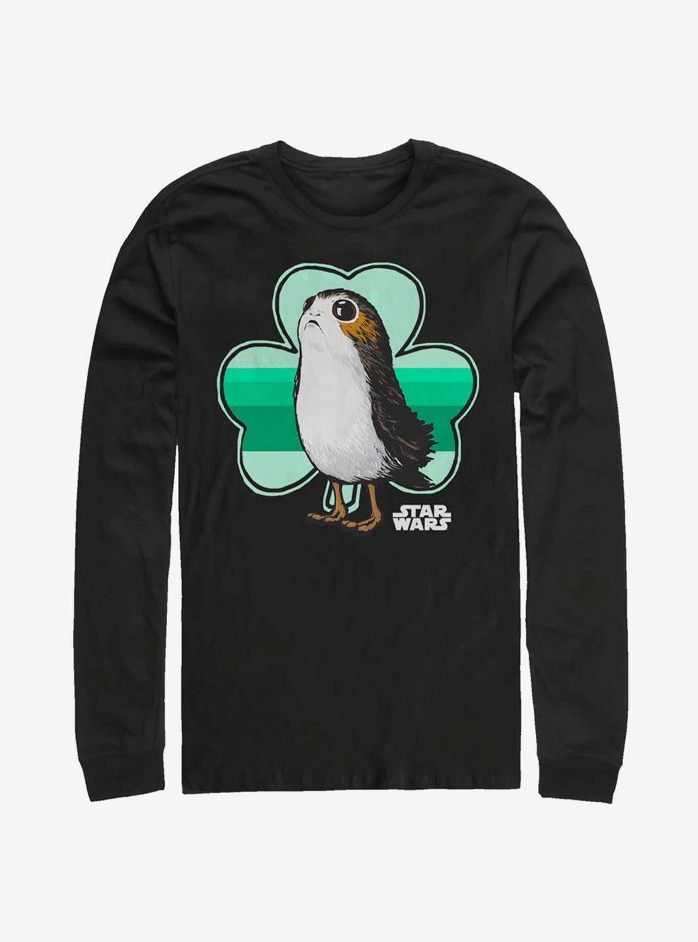 Star Wars Porg Clover Long-Sleeve T-Shirt | Premium Unisex T-Shirt, Trending Graphic Tee