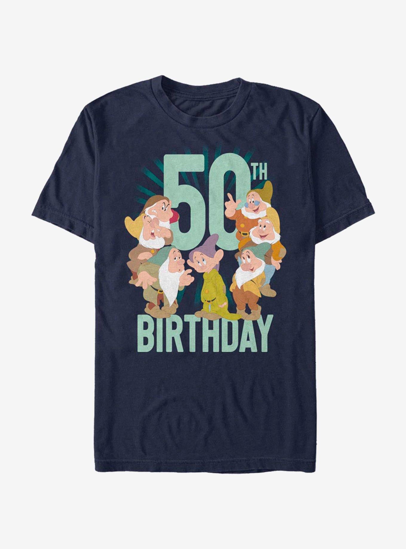 Disney Snow White Dwarves Fifty B-Day T-Shirt | Premium Unisex T-Shirt, Trending Graphic Tee