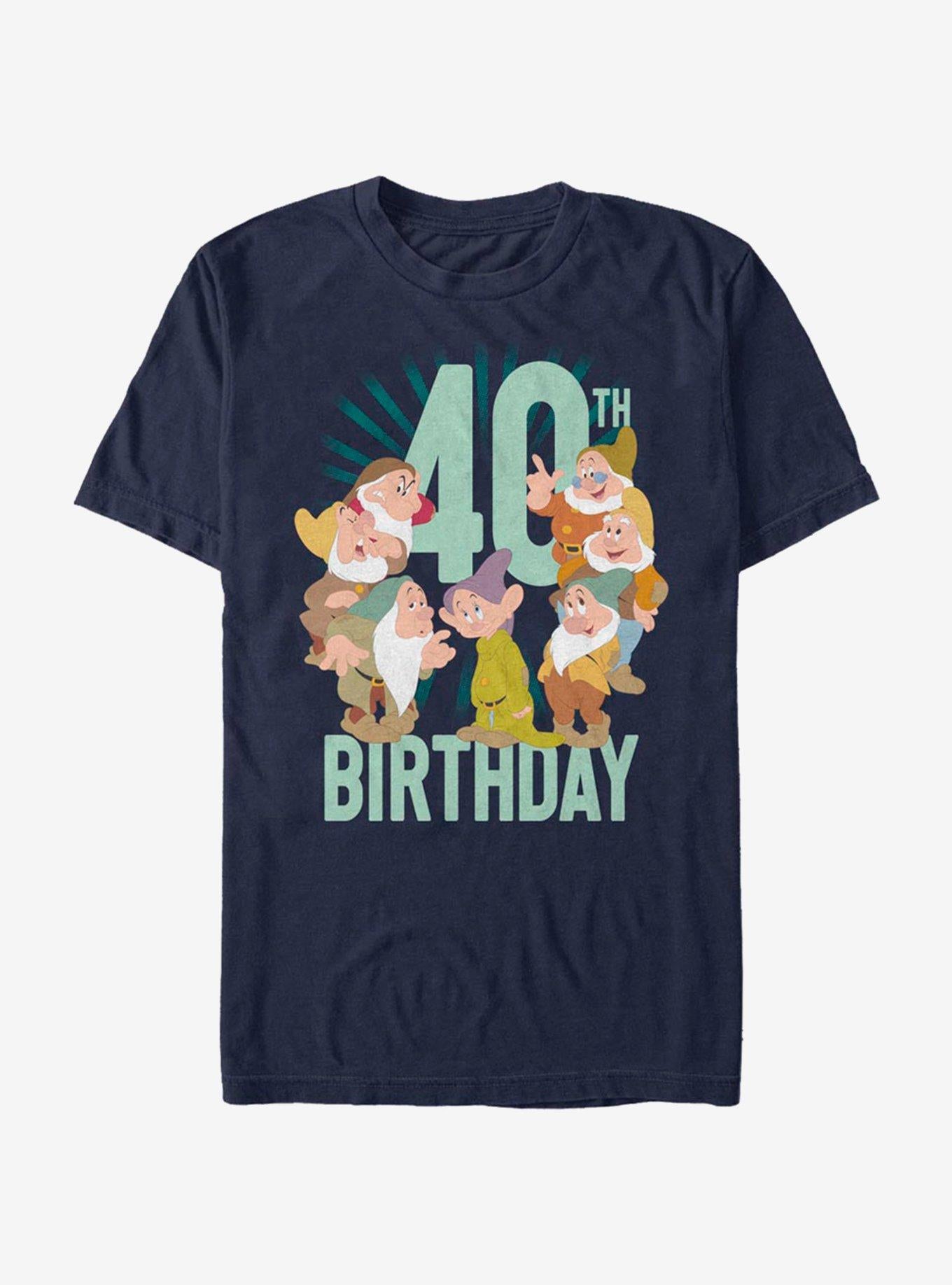 Disney Snow White Dwarves Forty B-Day T-Shirt | Premium Unisex T-Shirt, Trending Graphic Tee