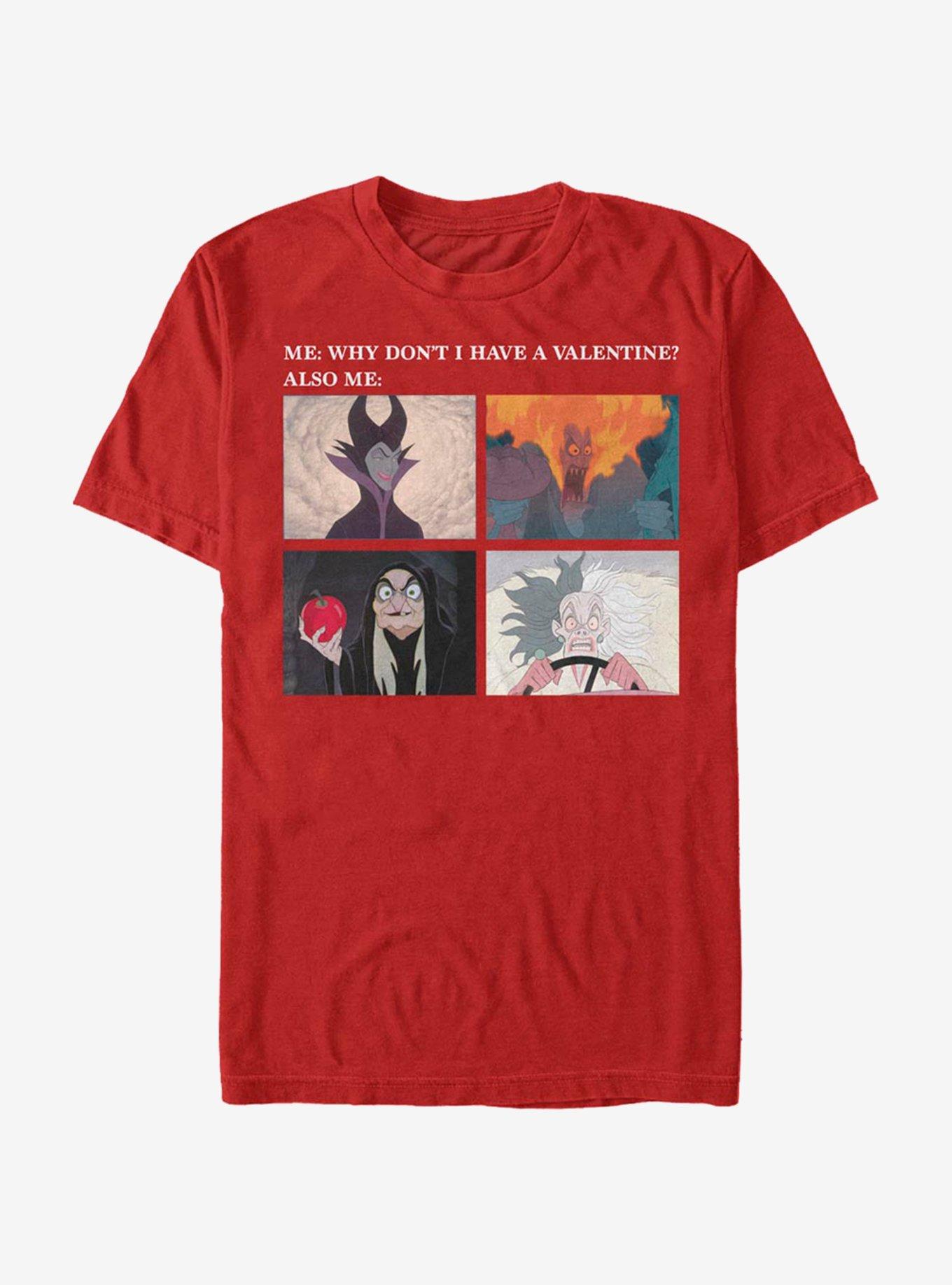 Disney Villains Valentine Meme T-Shirt | Premium Unisex T-Shirt, Trending Graphic Tee