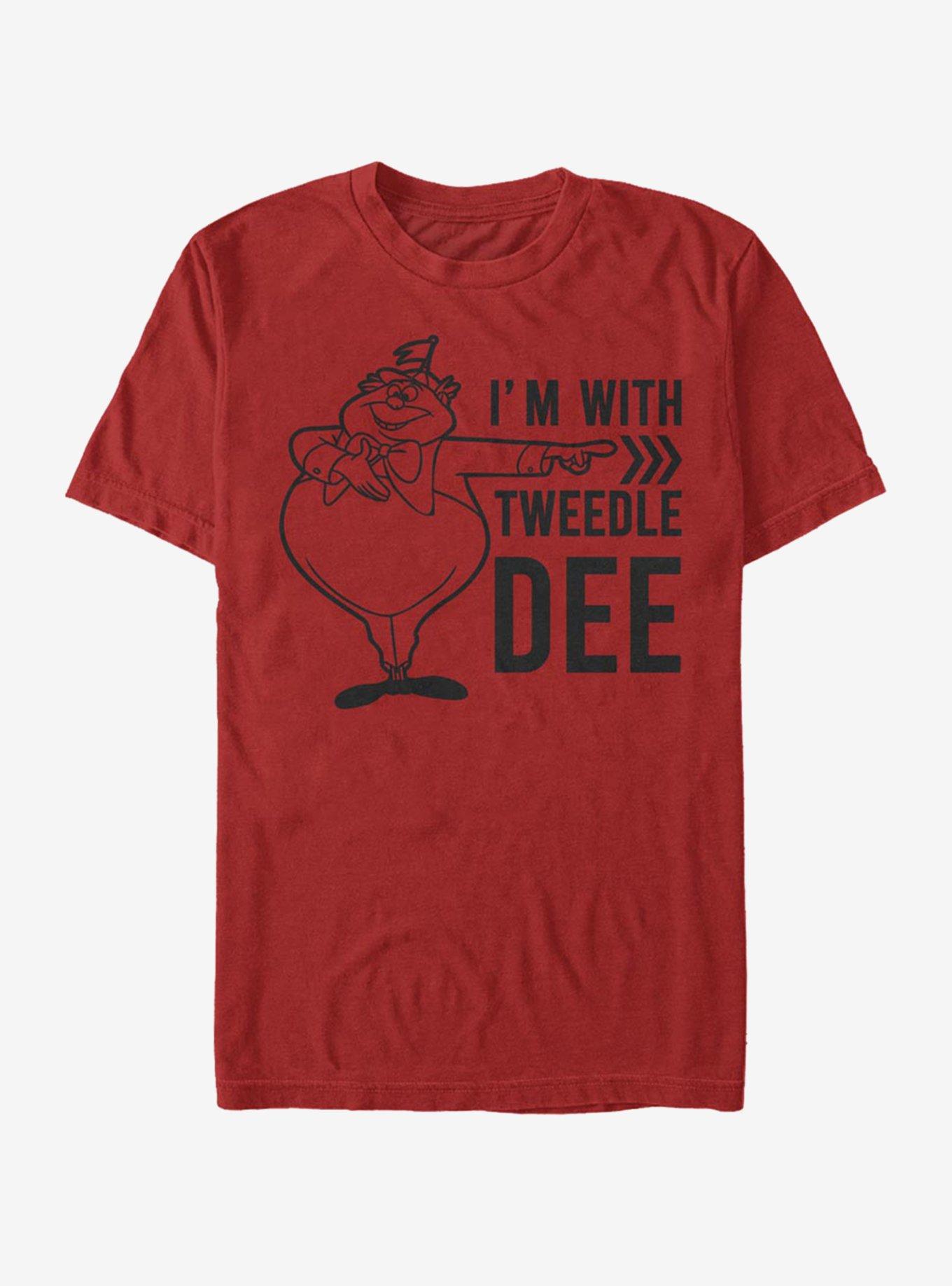 Disney Alice In Wonderland I'm With Tweedle Dee T-Shirt | Premium Unisex T-Shirt, Trending Graphic Tee