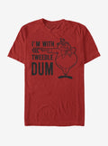 Disney Alice In Wonderland I'm With Tweedle Dum T-Shirt | Premium Unisex T-Shirt, Trending Graphic Tee