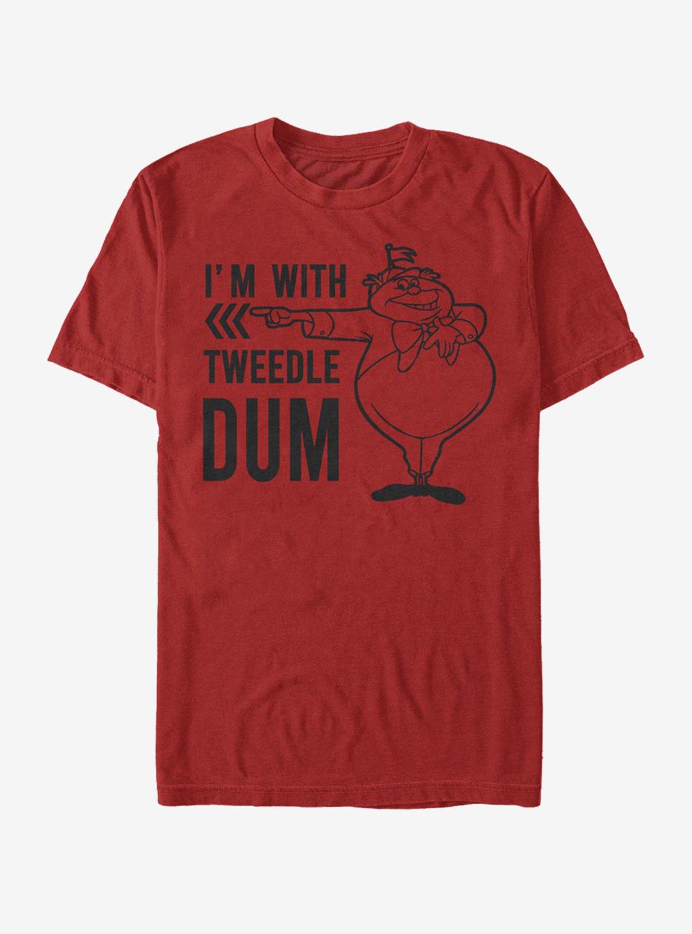 Disney Alice In Wonderland I'm With Tweedle Dum T-Shirt | Premium Unisex T-Shirt, Trending Graphic Tee