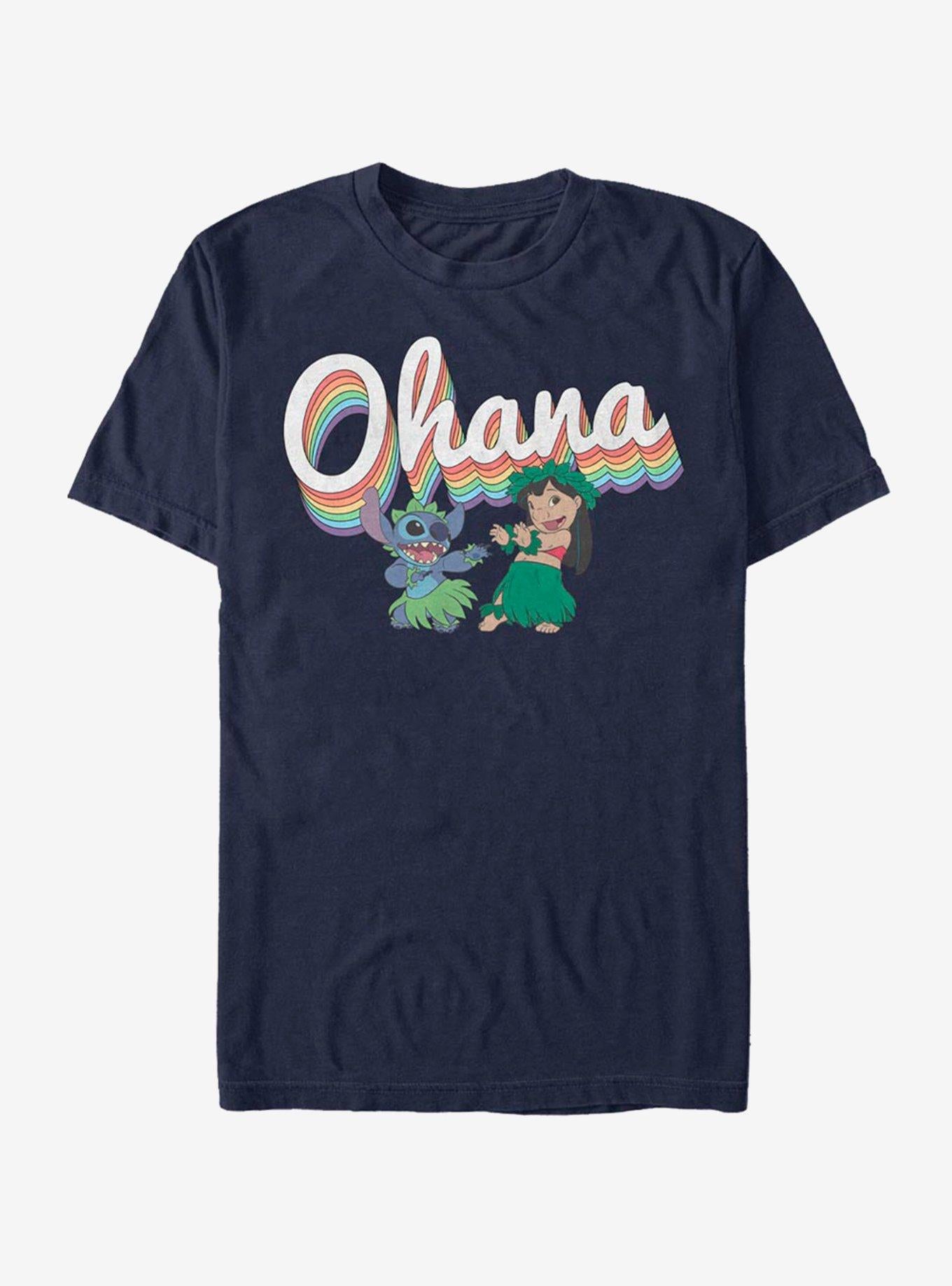 Disney Lilo Stitch Rainbow Ohana T-Shirt T-Shirt | Fan Favorite Style | Top Pick For Fans