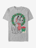 Disney Pluto Holiday Christmas Wreath Pluto T-Shirt