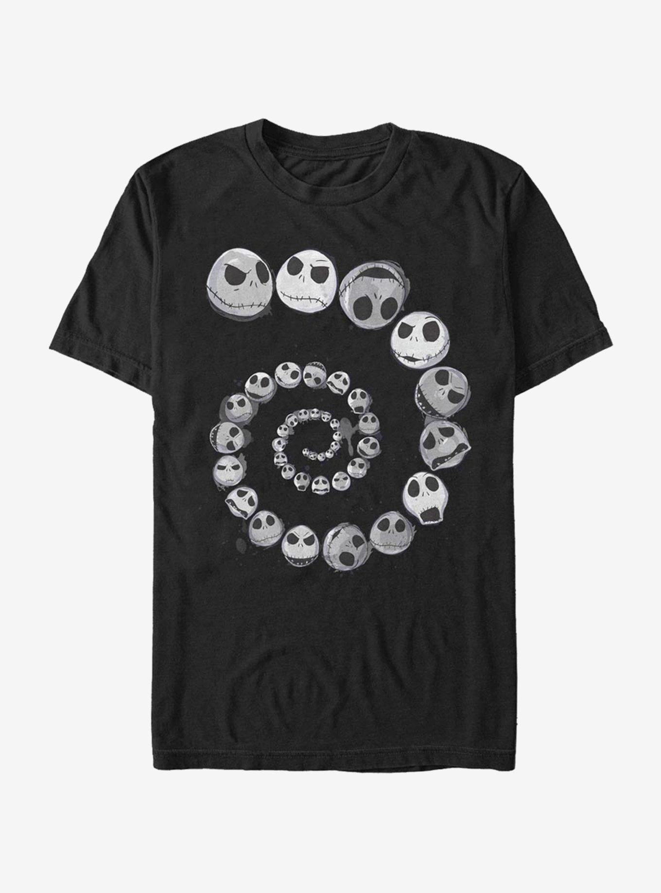 The Nightmare Before Christmas Jack Emotions Spiral T-Shirt T-Shirt | Premium Graphic | Trending Now