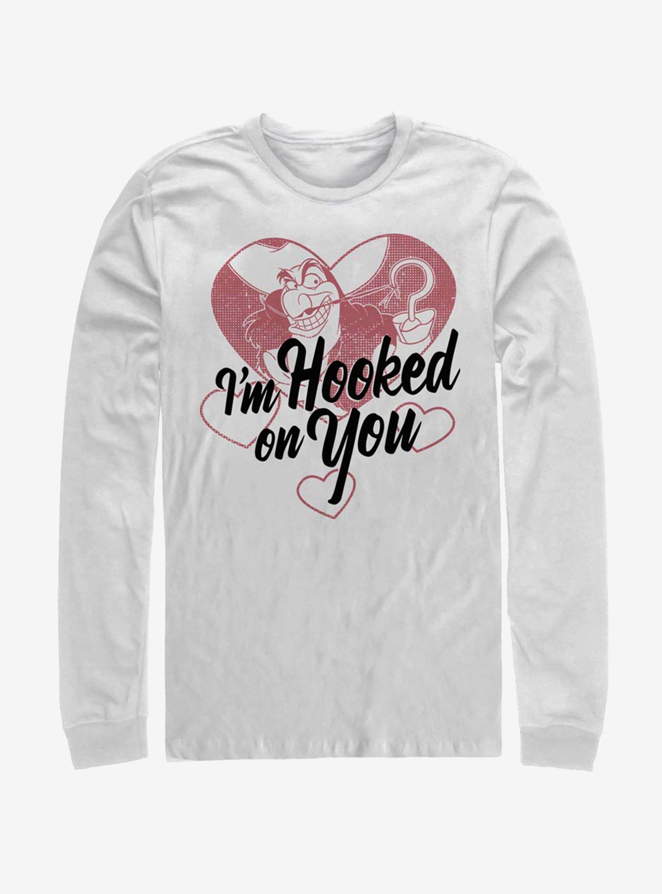 Disney Peter Pan Hooked On You Long-Sleeve T-Shirt | Premium Unisex T-Shirt, Trending Graphic Tee