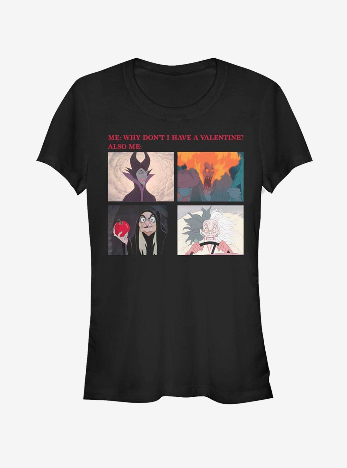Disney Villains Valentine Meme Girls T-Shirt | Premium Unisex T-Shirt, Trending Graphic Tee