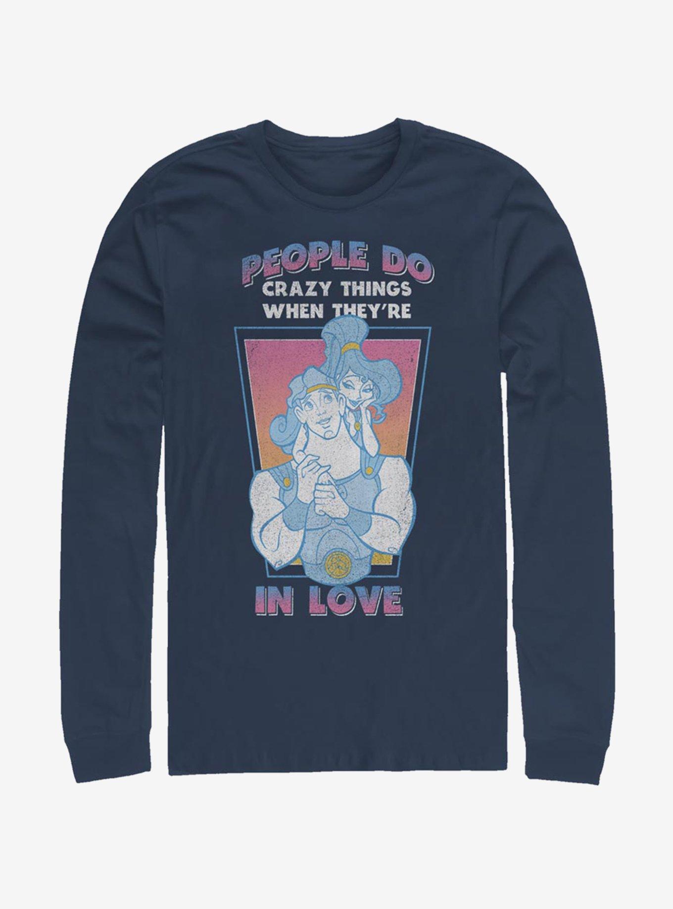 Disney Hercules Crazy Things Long-Sleeve T-Shirt | Premium Unisex T-Shirt, Trending Graphic Tee