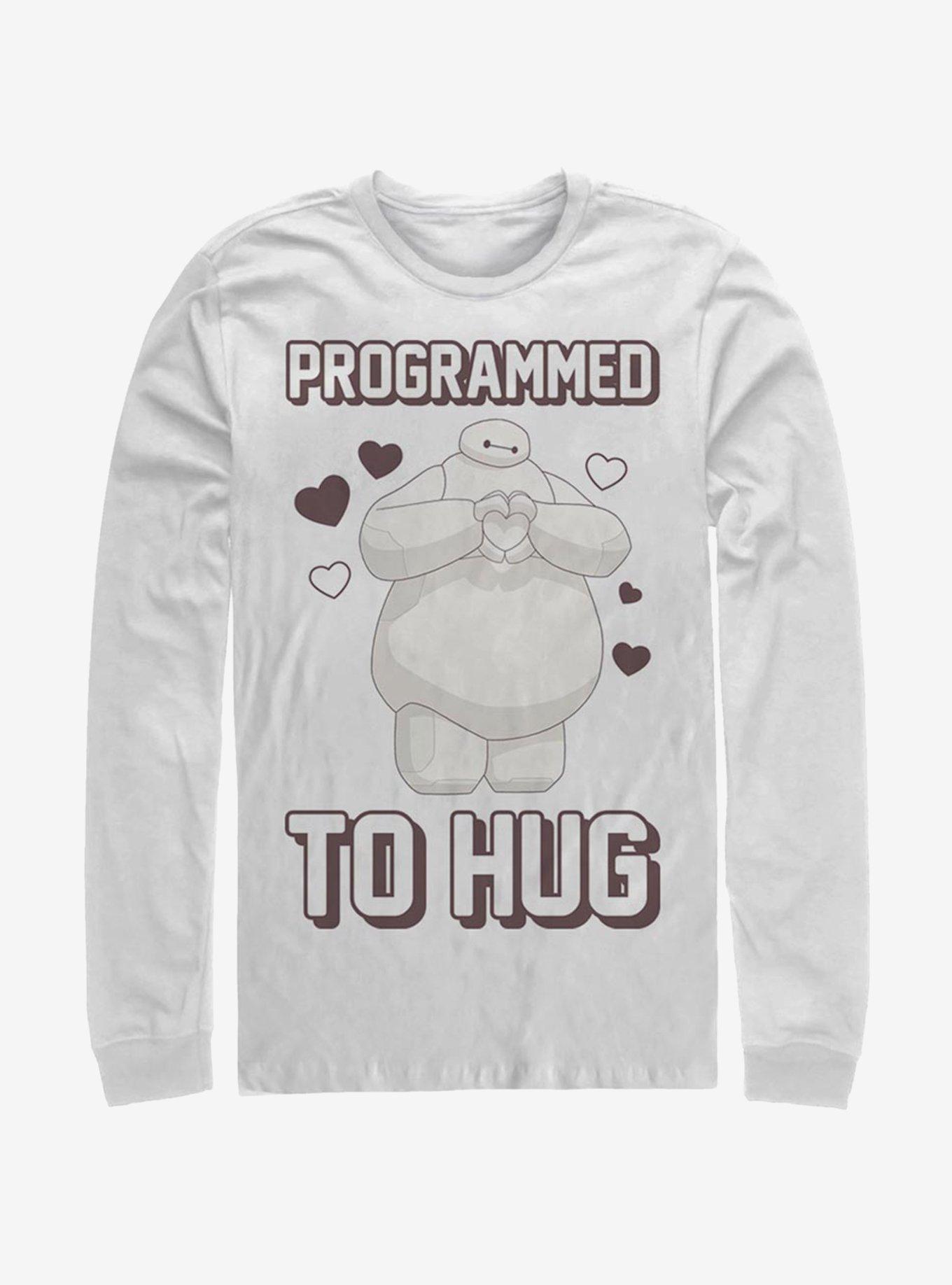 Disney Big Hero 6 Programmed To Hug Long-Sleeve T-Shirt | Premium Unisex T-Shirt, Trending Graphic Tee