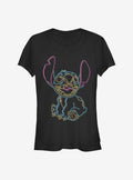 Disney Lilo Stitch Neon Stitch Girls T-Shirt T-Shirt | Trending Streetwear Style | Perfect For Daily Wear