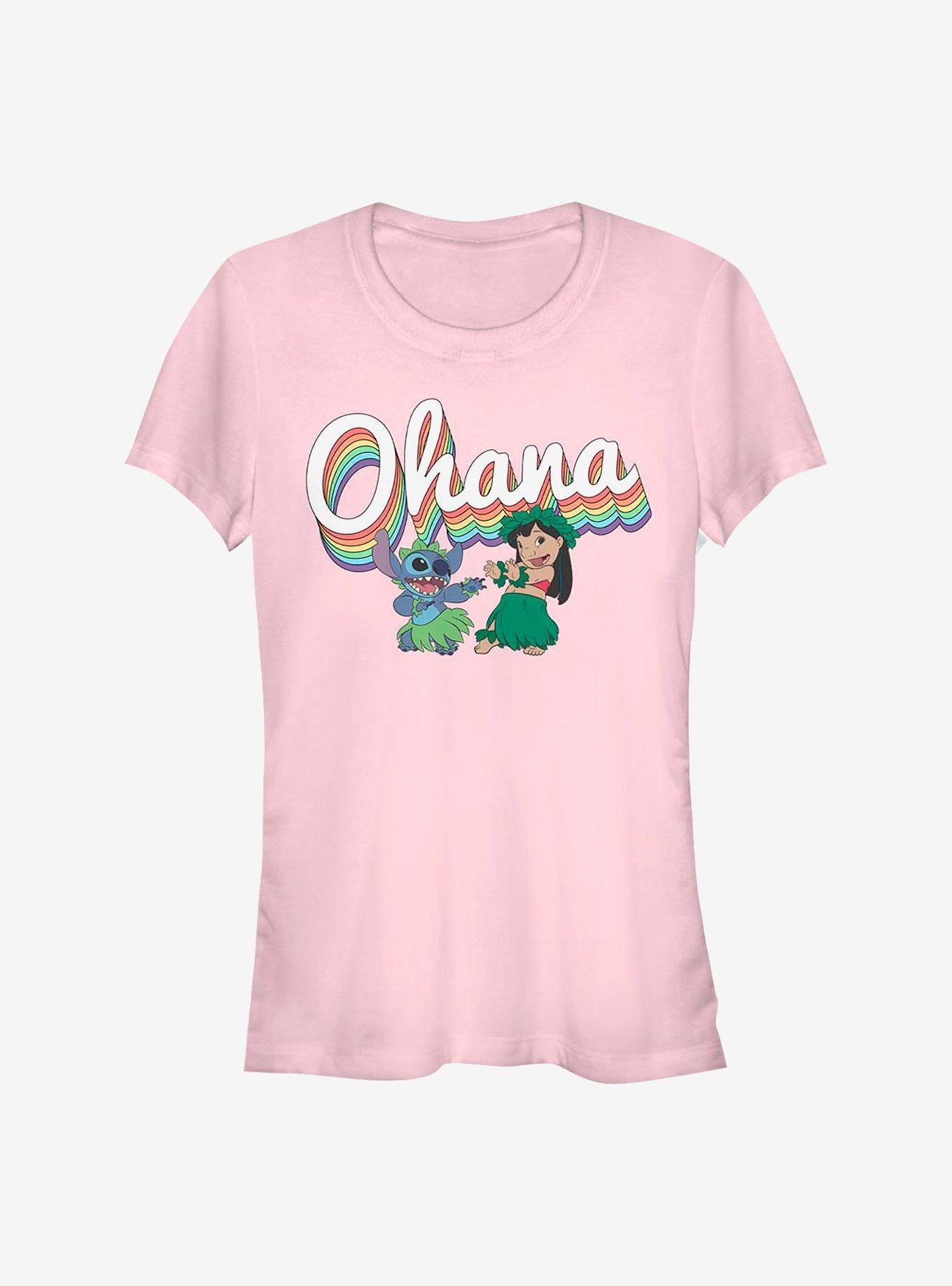 Disney Lilo Stitch Rainbow Ohana Girls T-Shirt T-Shirt | High-Quality Print | High Demand Item