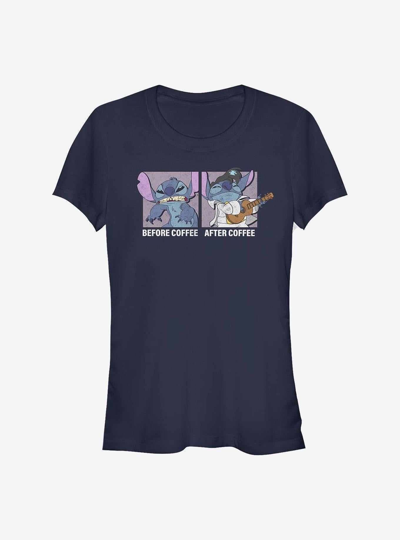 Disney Lilo Stitch Coffee Girls T-Shirt T-Shirt | High-Quality Print | Top Pick For Fans