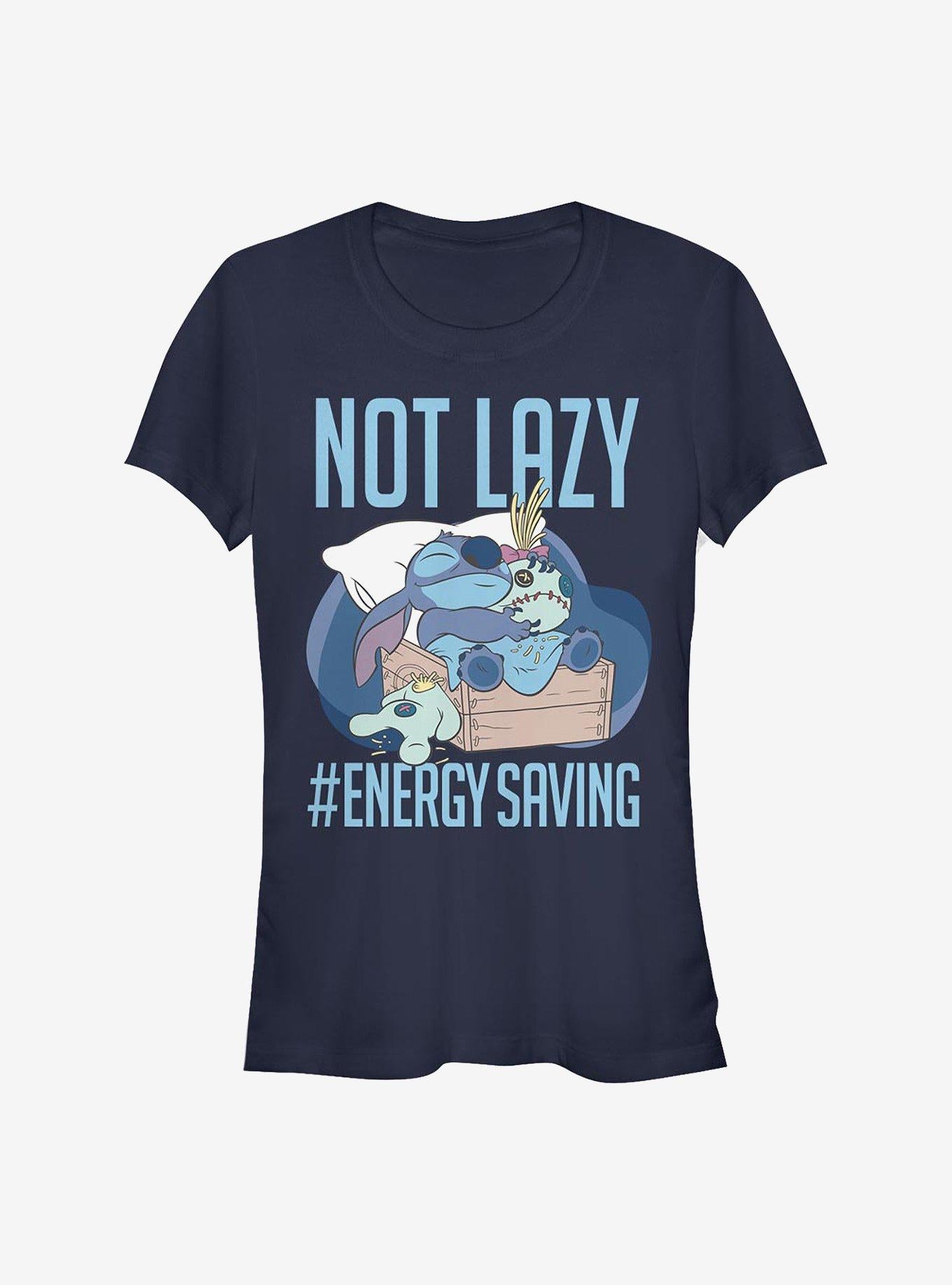 Disney Lilo Stitch Lazy Energy Girls T-Shirt T-Shirt | Bold Graphic Edition | Top Pick For Fans