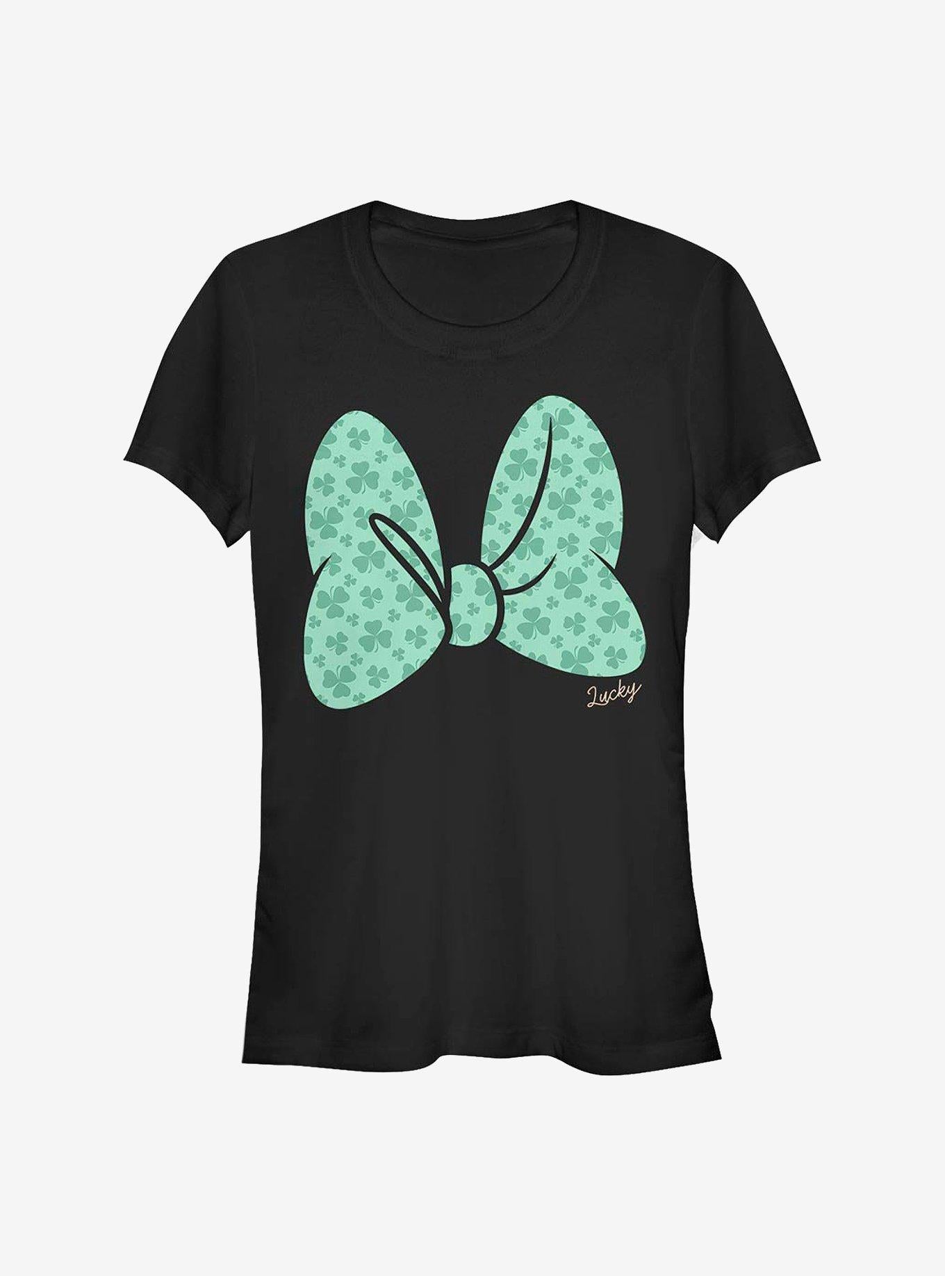 Disney Minnie Mouse Clover Bow Girls T-Shirt | Premium Unisex T-Shirt, Trending Graphic Tee
