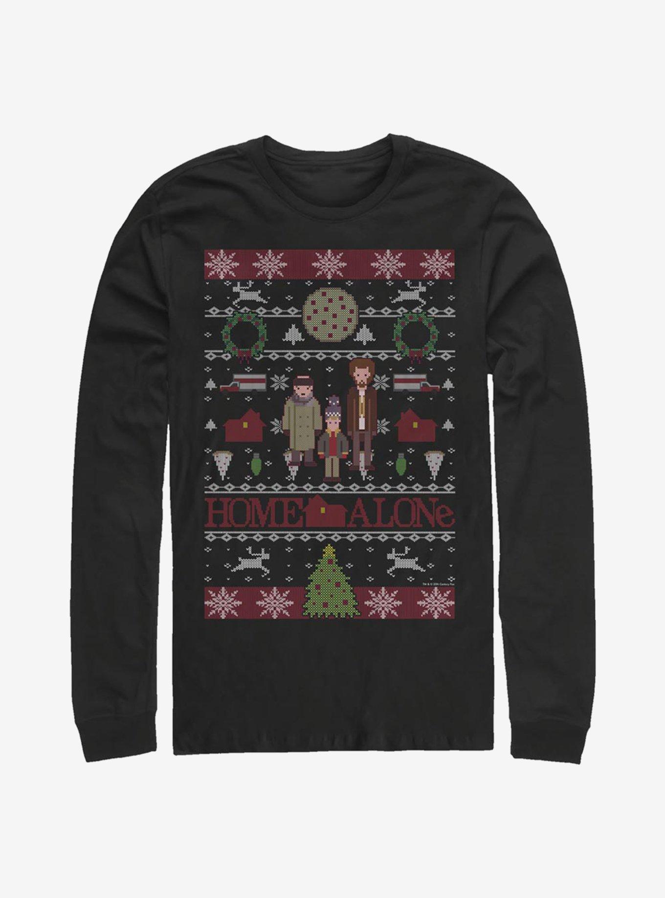 Home Alone Ugly Holiday Long-sleeve T-shirt | Trendy Graphic Tee | Casual Unisex T-shirt