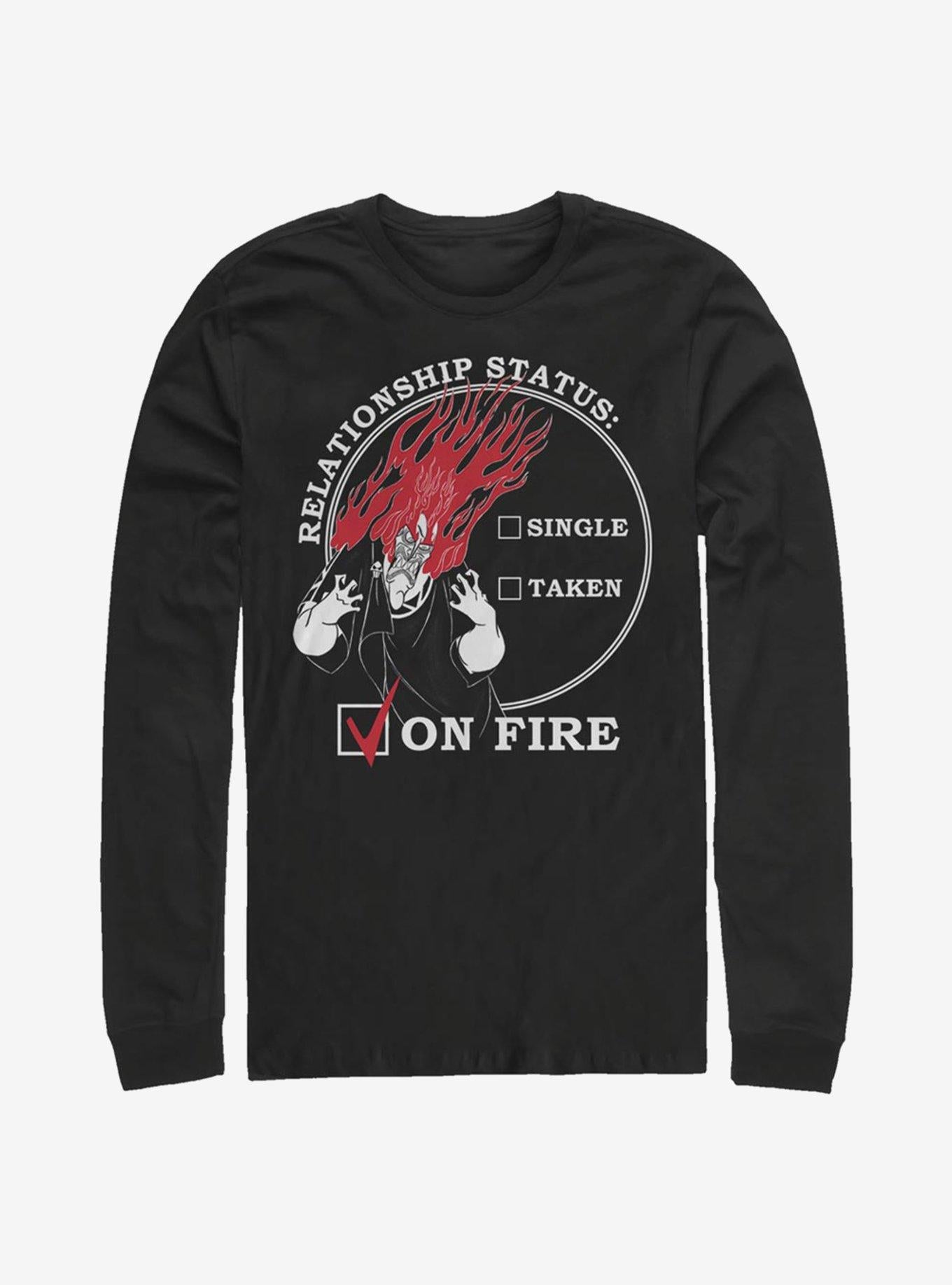 Disney Hercules Relationship On Fire Long-Sleeve T-Shirt | Premium Unisex T-Shirt, Trending Graphic Tee