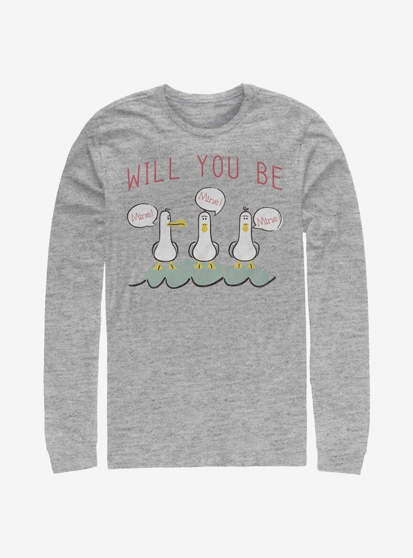 Disney Pixar Finding Nemo Will You Be Mine Long-Sleeve T-Shirt | Premium Unisex T-Shirt, Trending Graphic Tee