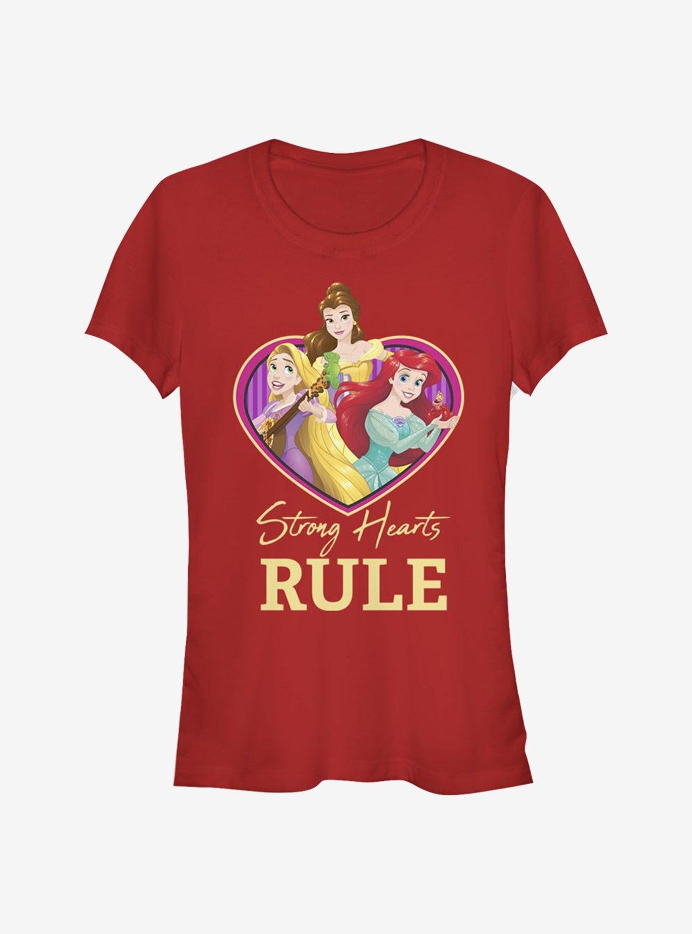Disney Princess Strong Hearts Rule Girls T-Shirt | Premium Unisex T-Shirt, Trending Graphic Tee