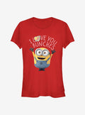 Minions Banana Love Girls T-Shirt | Premium Unisex T-Shirt, Trending Graphic Tee