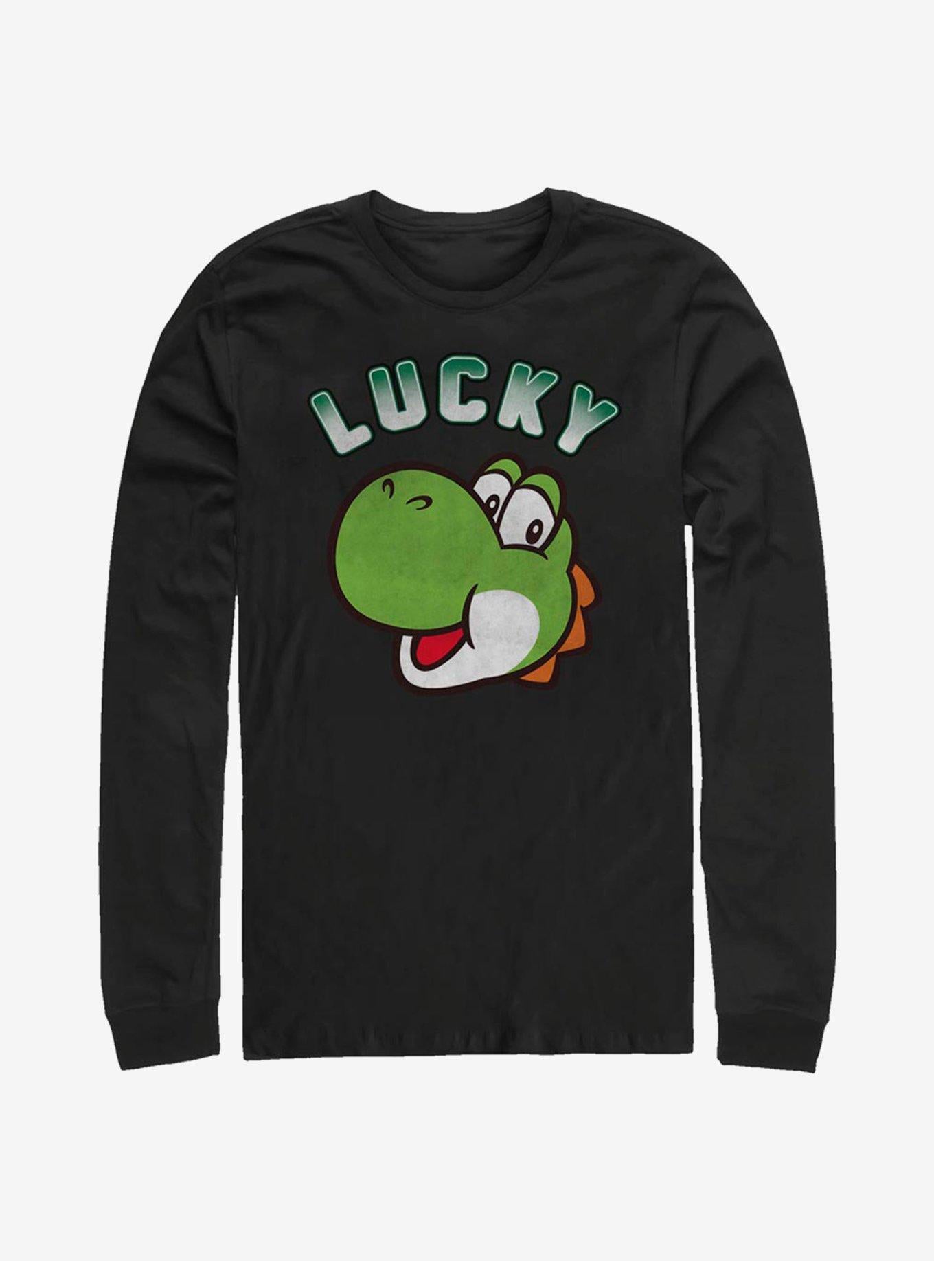 Nintendo Super Mario Lucky Yoshi Long-Sleeve T-Shirt | Premium Unisex T-Shirt, Trending Graphic Tee