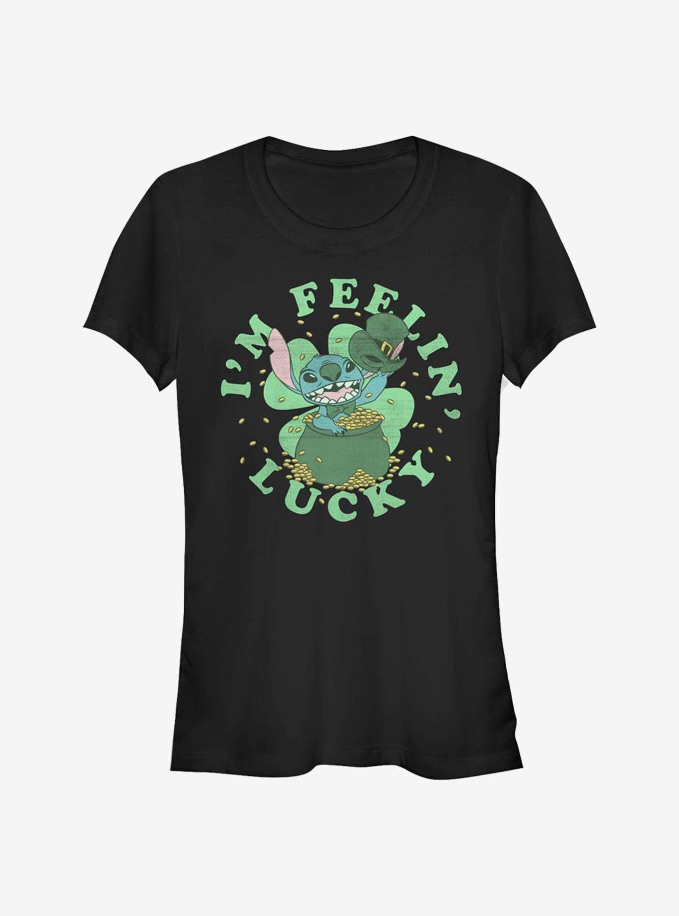Disney Lilo Stitch I'm Feelin Lucky Girls T-Shirt | Premium Unisex T-Shirt, Trending Graphic Tee