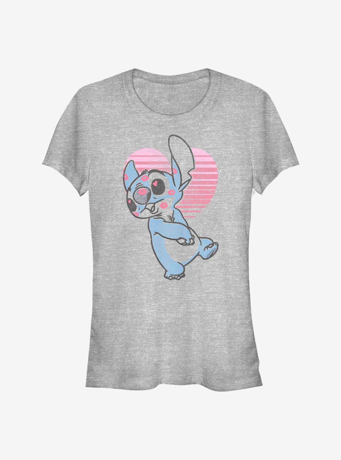 Disney Lilo Stitch Kissy Faced Girls T-Shirt T-Shirt | Best-Selling Design | High Demand Item