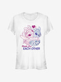 Disney Lilo Stitch Made For Eachother Girls T-Shirt | Premium Unisex T-Shirt, Trending Graphic Tee
