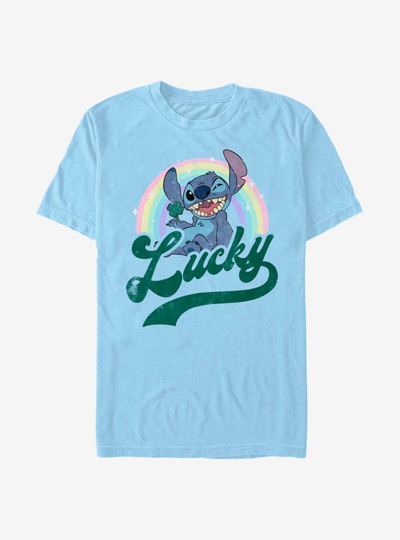 Disney Lilo Stitch Lucky Rainbow T-Shirt T-Shirt | Best-Selling Design | High Demand Item