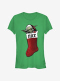 Star Wars Christmas Stocking Nice Yoda Girls T-Shirt T-Shirt | Streetwear Vibe | Must-Have Style
