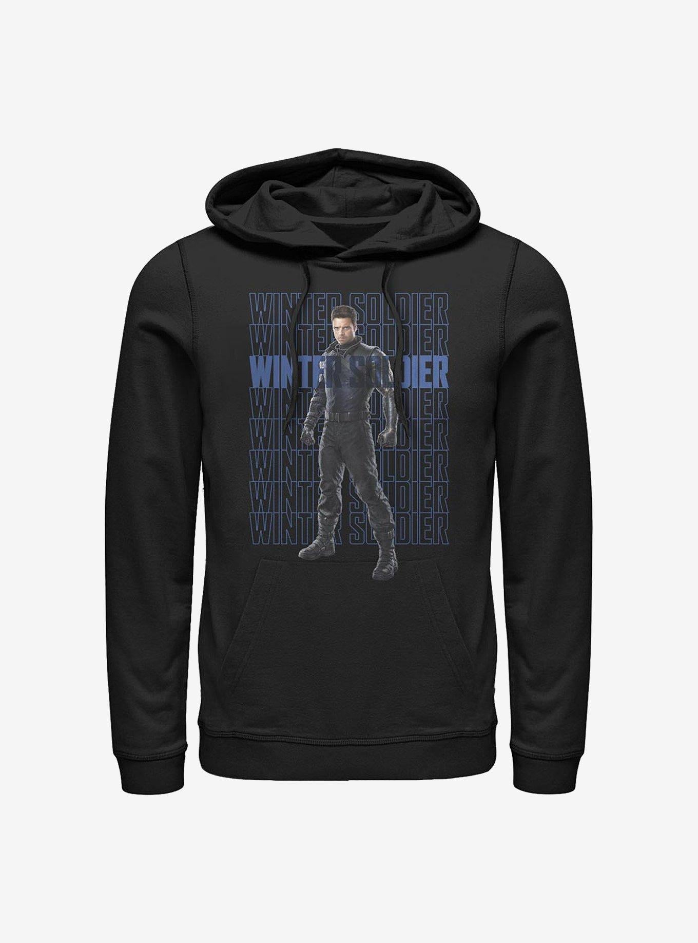 Marvel The Falcon And The Winter Soldier Winter Soldier Repeating Hoodie