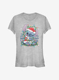 Disney Lilo Stitch Holiday Lights Girls T-Shirt T-Shirt | Fan Favorite Style | Trending Now