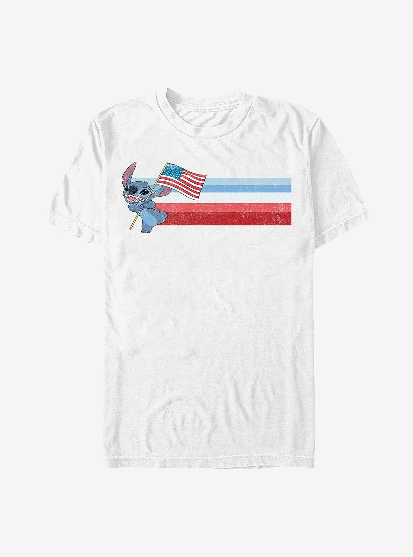 Disney Lilo Stitch Flag Stitch T-Shirt T-Shirt | Fan Favorite Style | Must-Have Style
