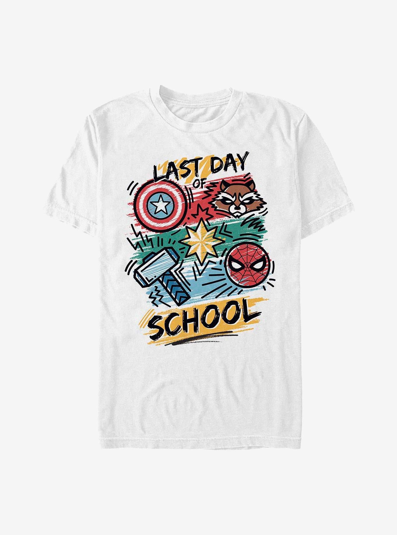 Marvel Avengers Last Day Of School T-Shirt | Premium Unisex T-Shirt, Trending Graphic Tee