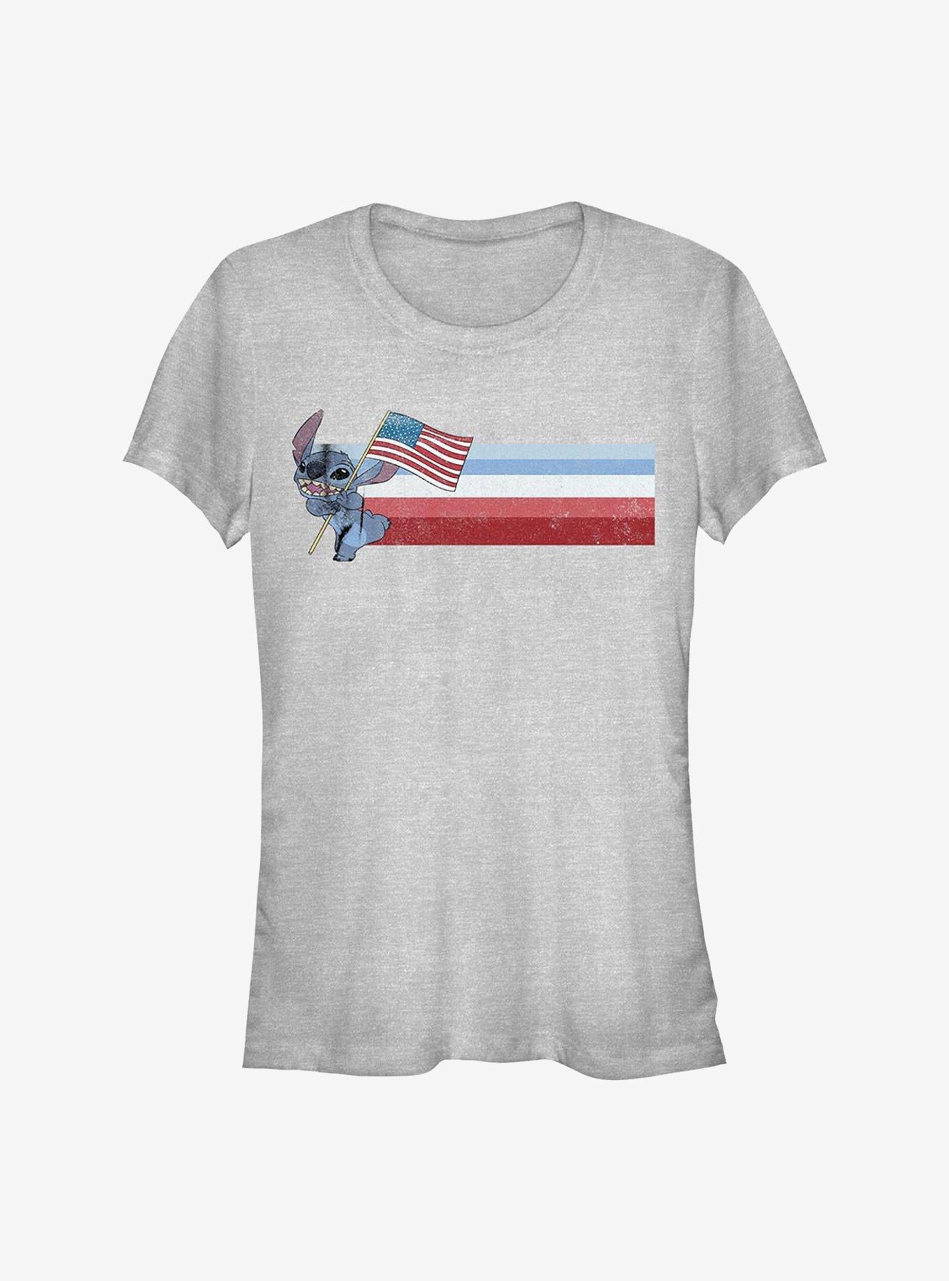 Disney Lilo Stitch Flag Stitch Girls T-Shirt T-Shirt | Best-Selling Design | Top Pick For Fans