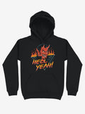 Hell Yeah! Devil Flames Black Hoodie