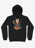 Cat Neko Sushi Bar Black Hoodie