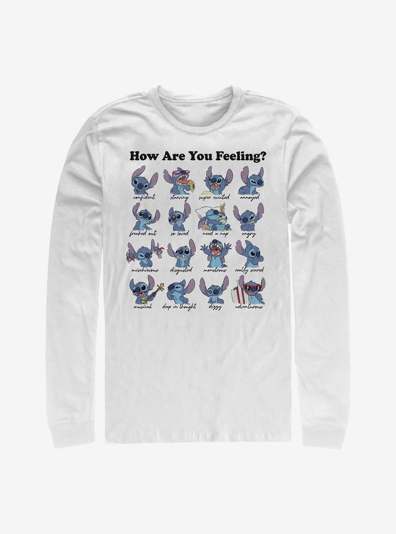 Disney Lilo Stitch Moods Long-Sleeve T-Shirt T-Shirt | Trending Streetwear Style | Must-Have Style