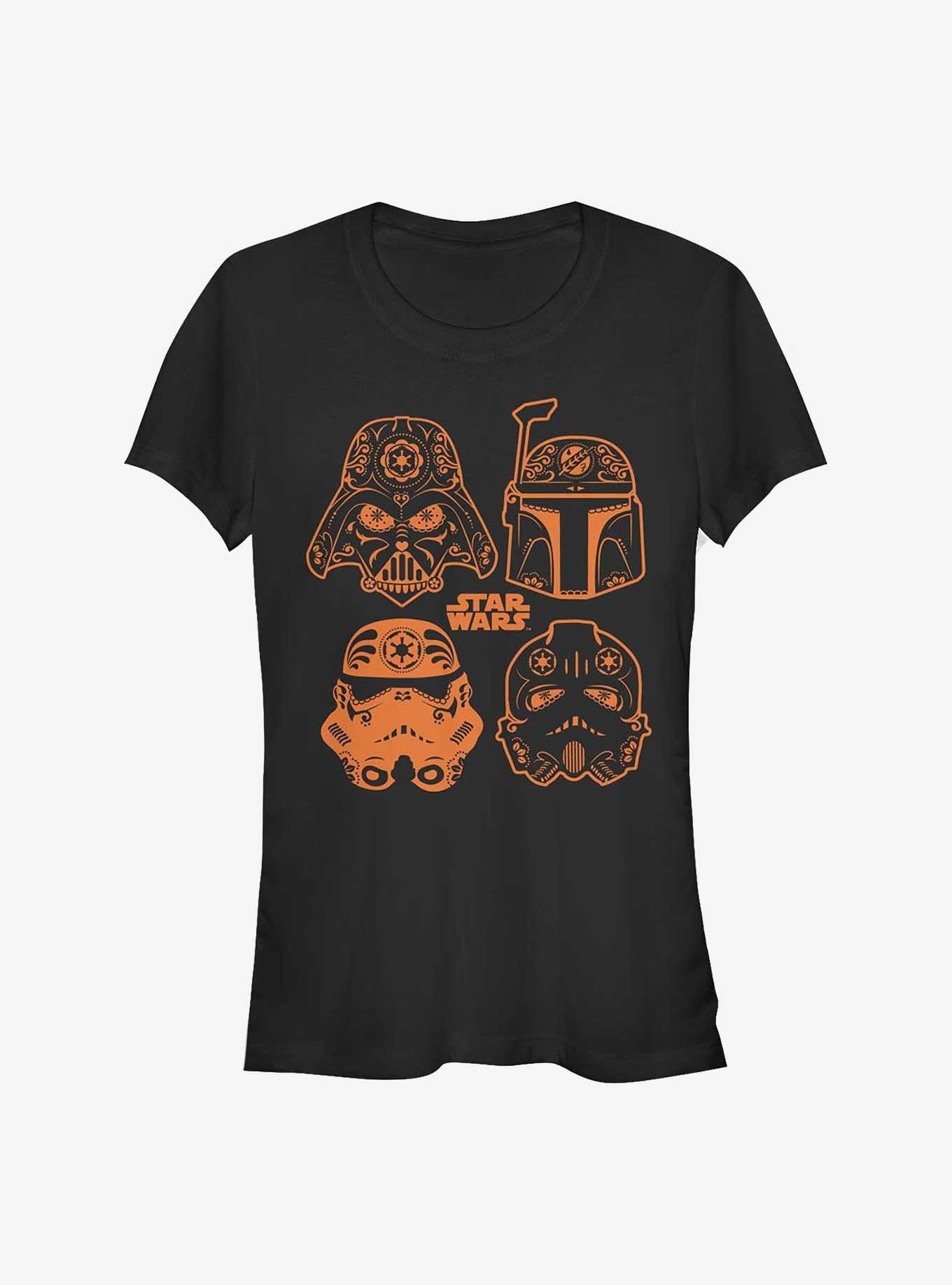 Star Wars Sugar Skulls Grid Girls T-Shirt | Premium Unisex T-Shirt, Trending Graphic Tee