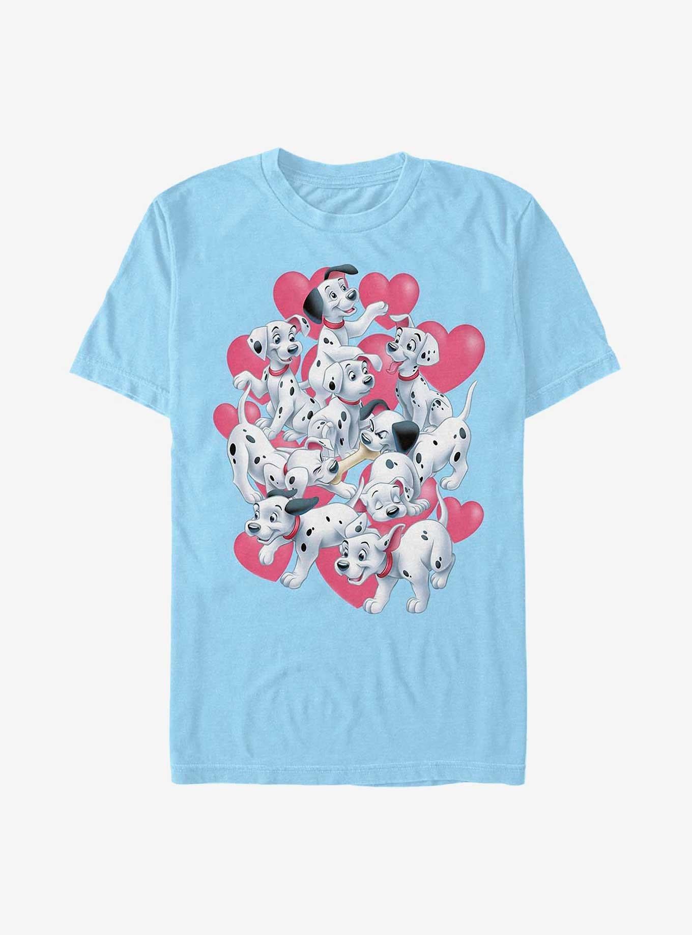 Disney 101 Dalmatians Valentine Hearts T-Shirt | Premium Unisex T-Shirt, Trending Graphic Tee