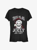 The Nightmare Before Christmas This Is As Jolly As I Get Santa Jack Girls T-Shirt