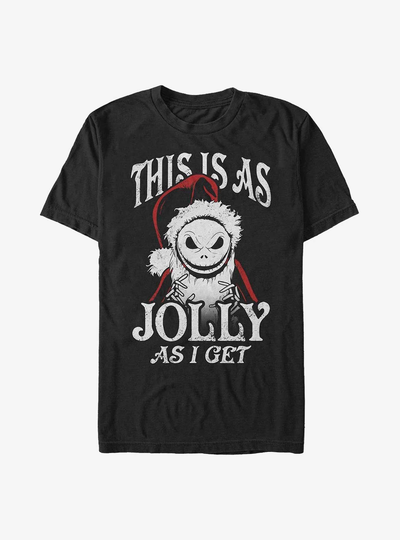 The Nightmare Before Christmas This Is As Jolly As I Get Santa Jack T-Shirt T-Shirt | Best-Selling Artwork | Trending Now