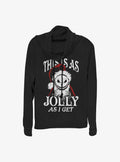 The Nightmare Before Christmas This Is As Jolly As I Get Santa Jack Cowlneck Long-Sleeve Girls T-Shirt T-Shirt | High-Quality Print | High Demand Item