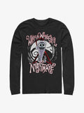 Disney The Nightmare Before Christmas What A Wonderful Nightmare Santa Jack Long-sleeve T-shirt | Trendy Graphic Tee | Casual Unisex T-shirt