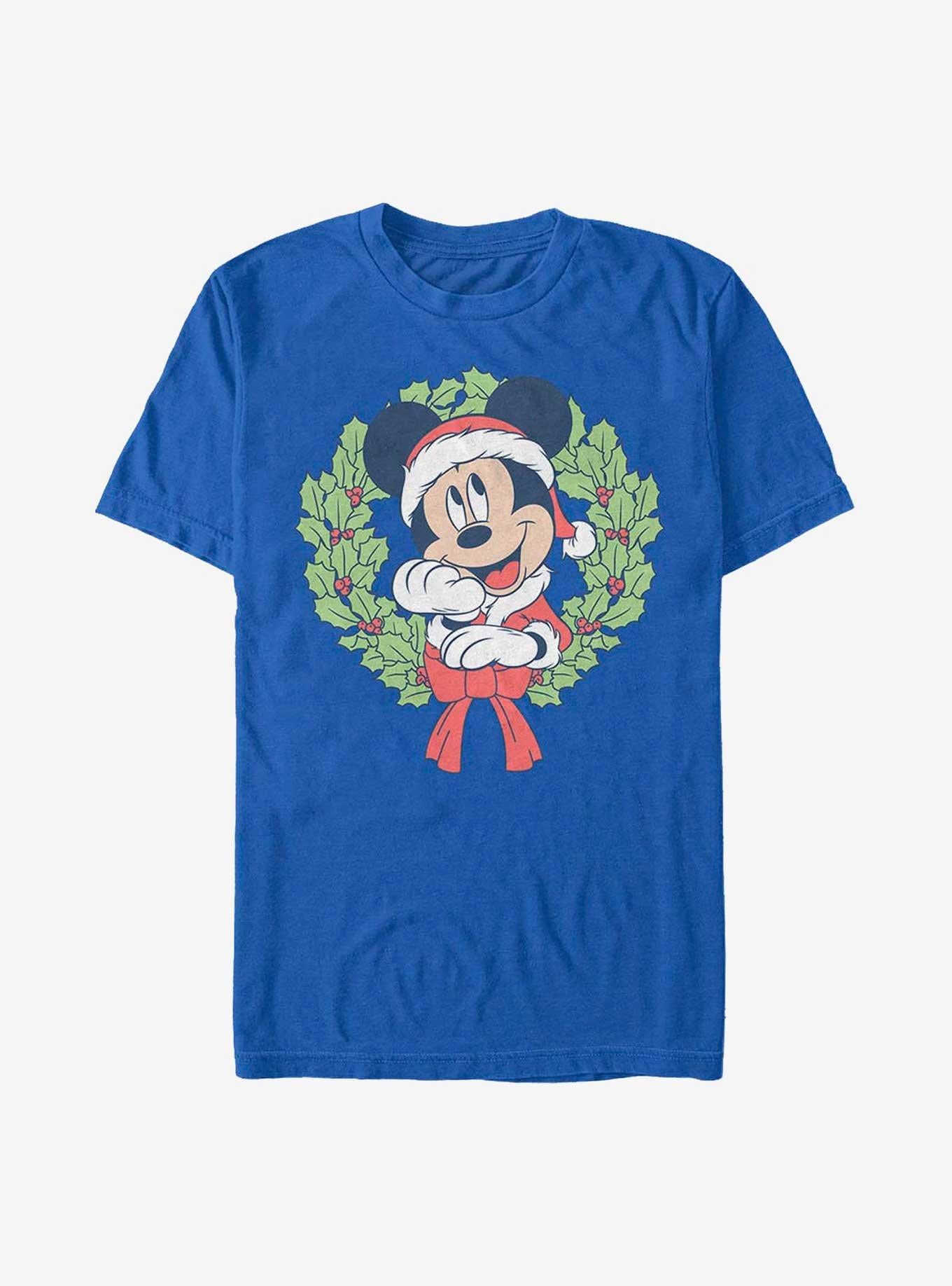 Disney Mickey Mouse Mickey Christmas Wreath T-Shirt