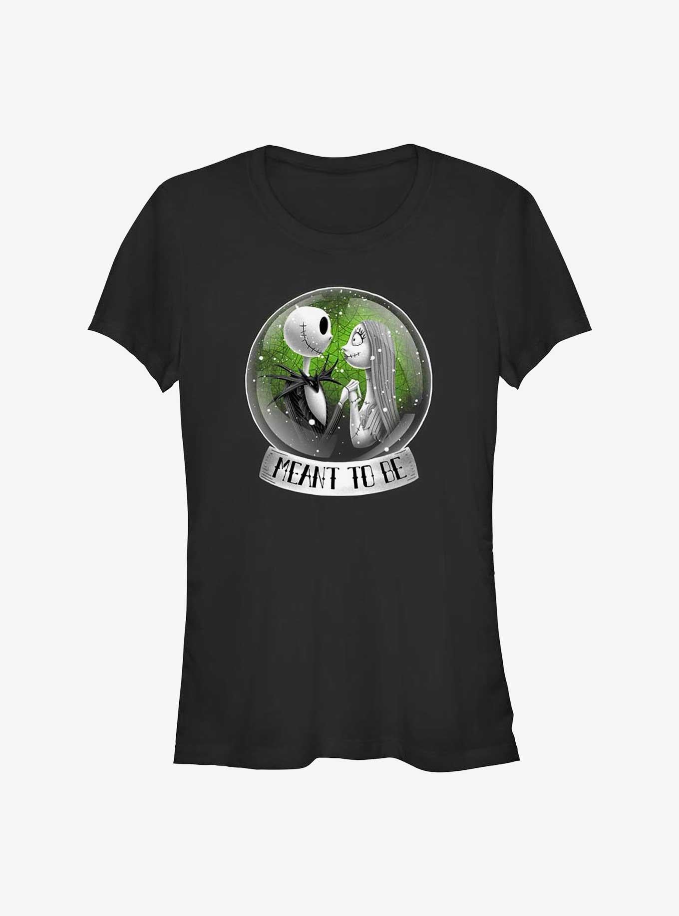 The Nightmare Before Christmas Nightmare Jack And Sally Snow Globe Girls T-Shirt