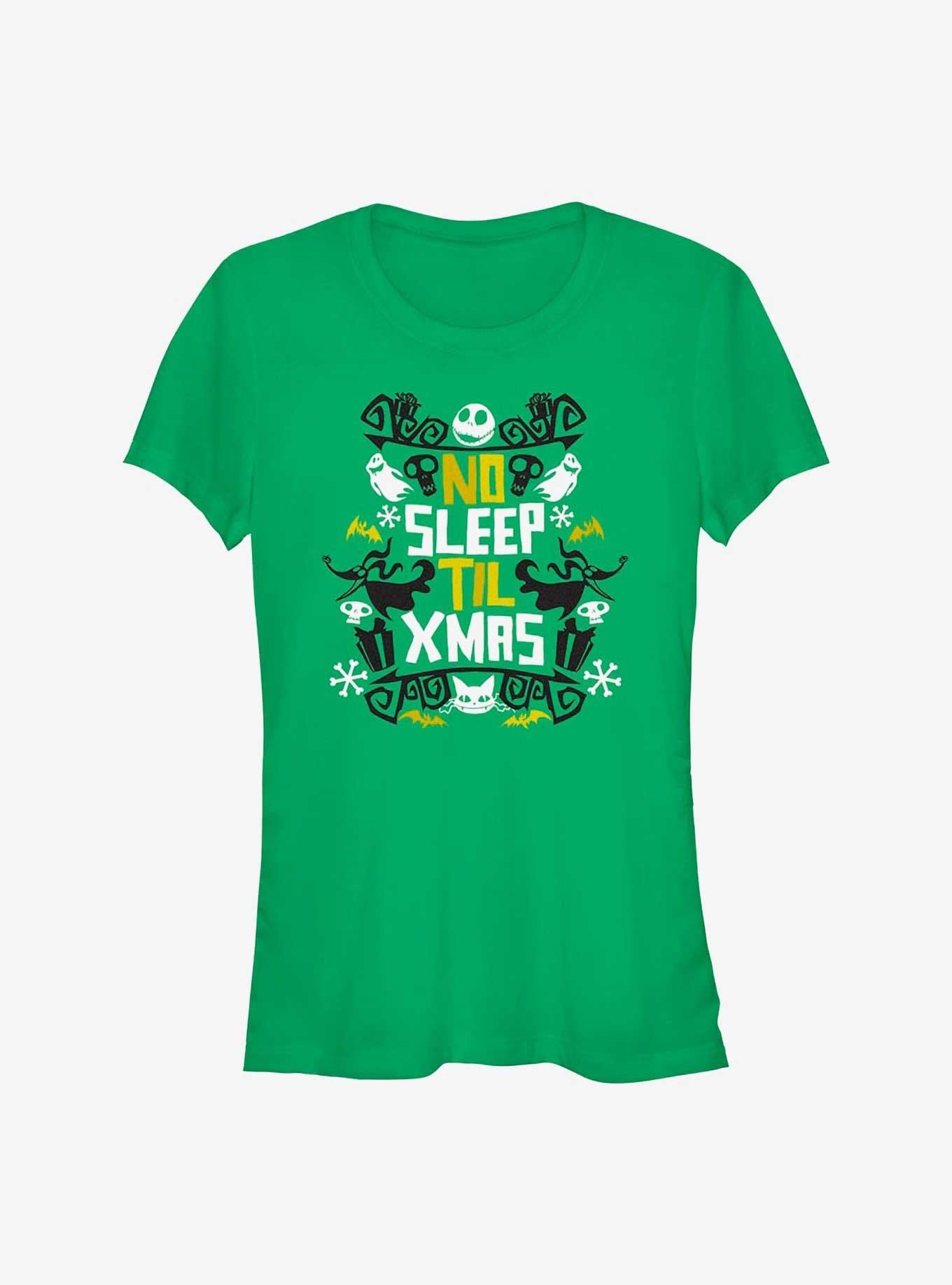 The Nightmare Before Christmas Jack No Sleep Till Xmas Girls T-shirt | Trendy Graphic Tee | Casual Unisex T-shirt